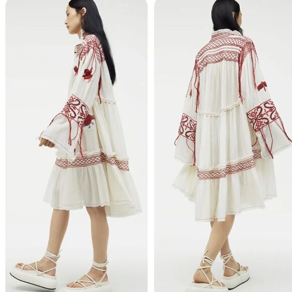 ZARA White Embroidered Dress “Limited Edition” - Picture 4 of 16